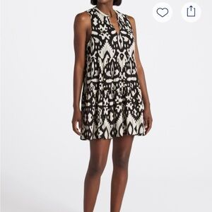 Steve Madden Black and White Halter Mini Sundress